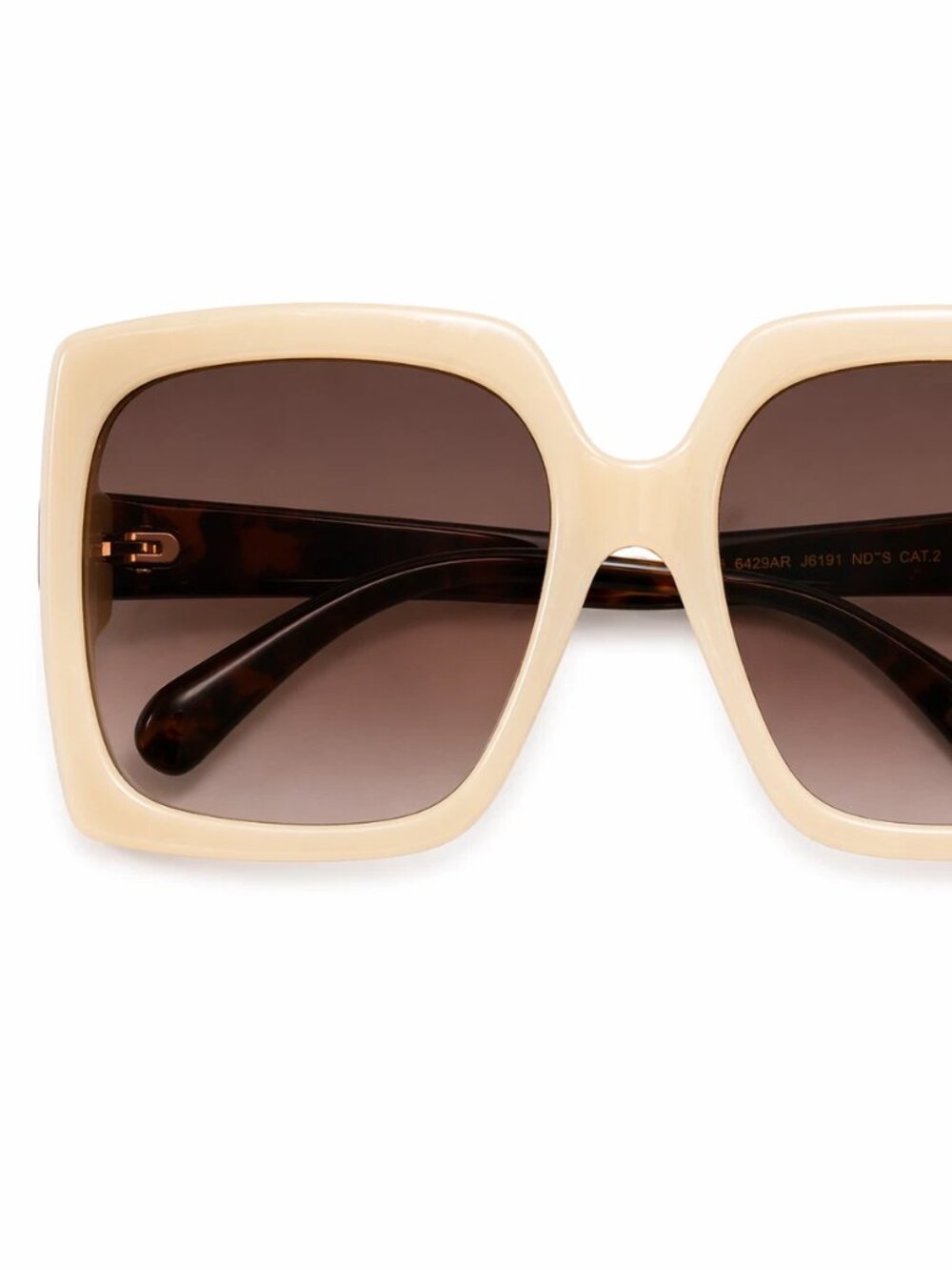 Jessica Simpson J6191 Nude Oversized Geometric Tortoise Shell Sunglasses EUC